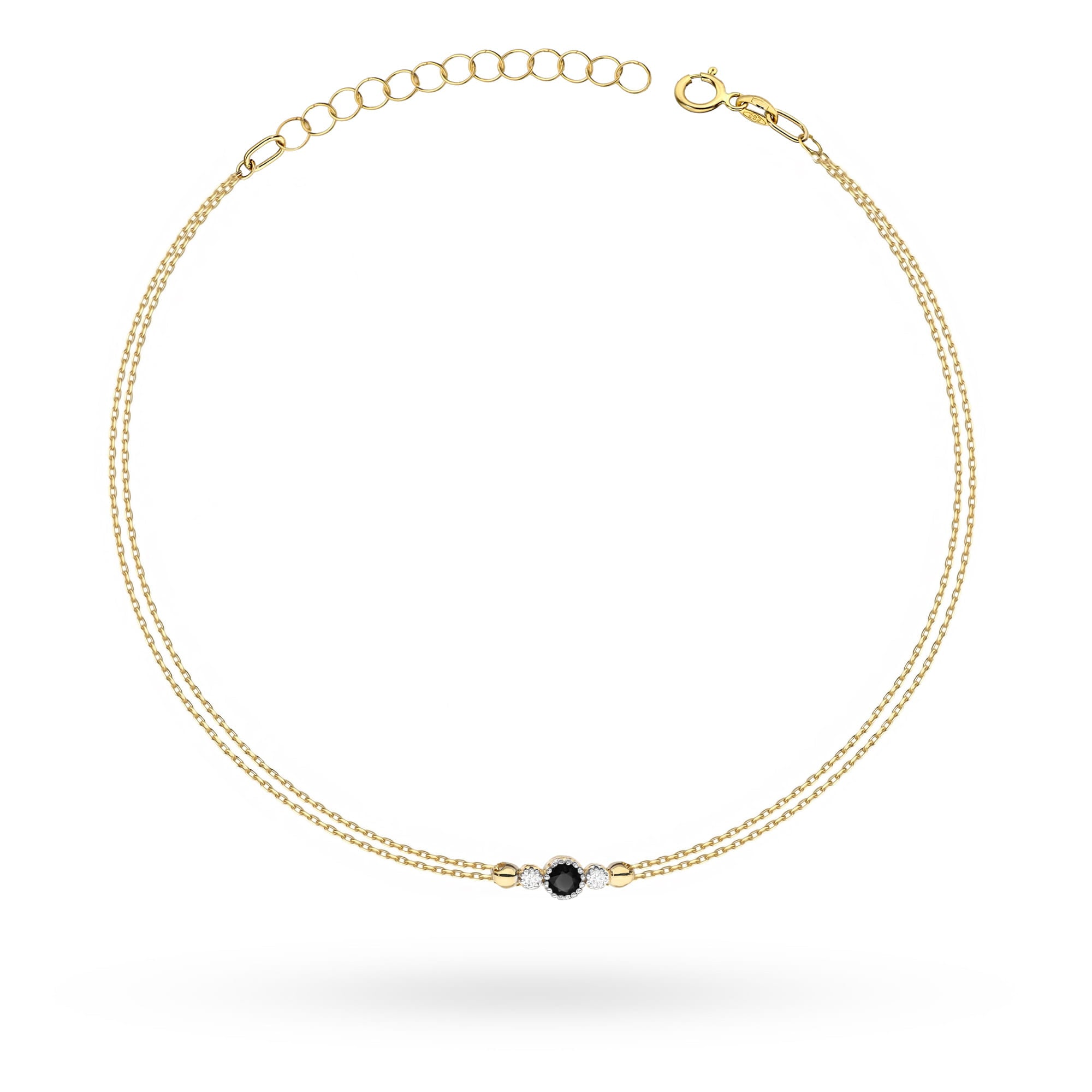 Brățară Aur 14K B003 Diamant Negru 0.12ct