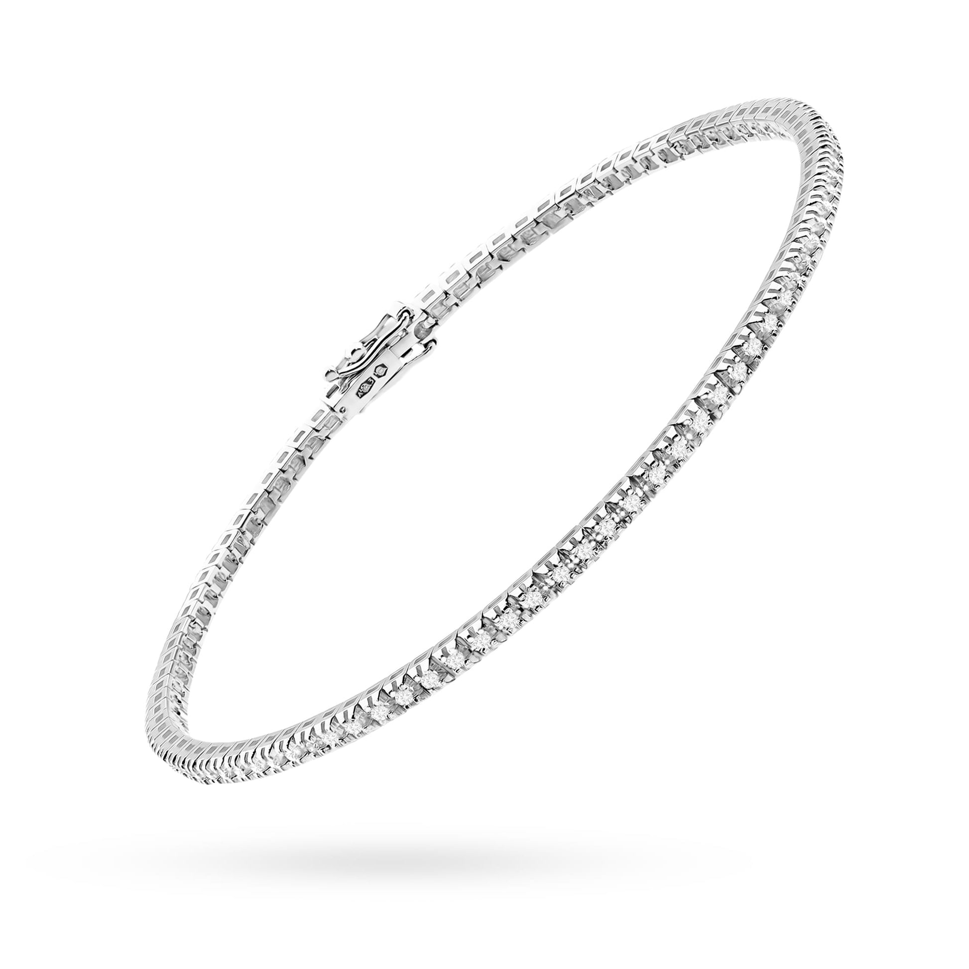 Bratara Aur 14K cu Diamante de Laborator 0.505 ct - Alb