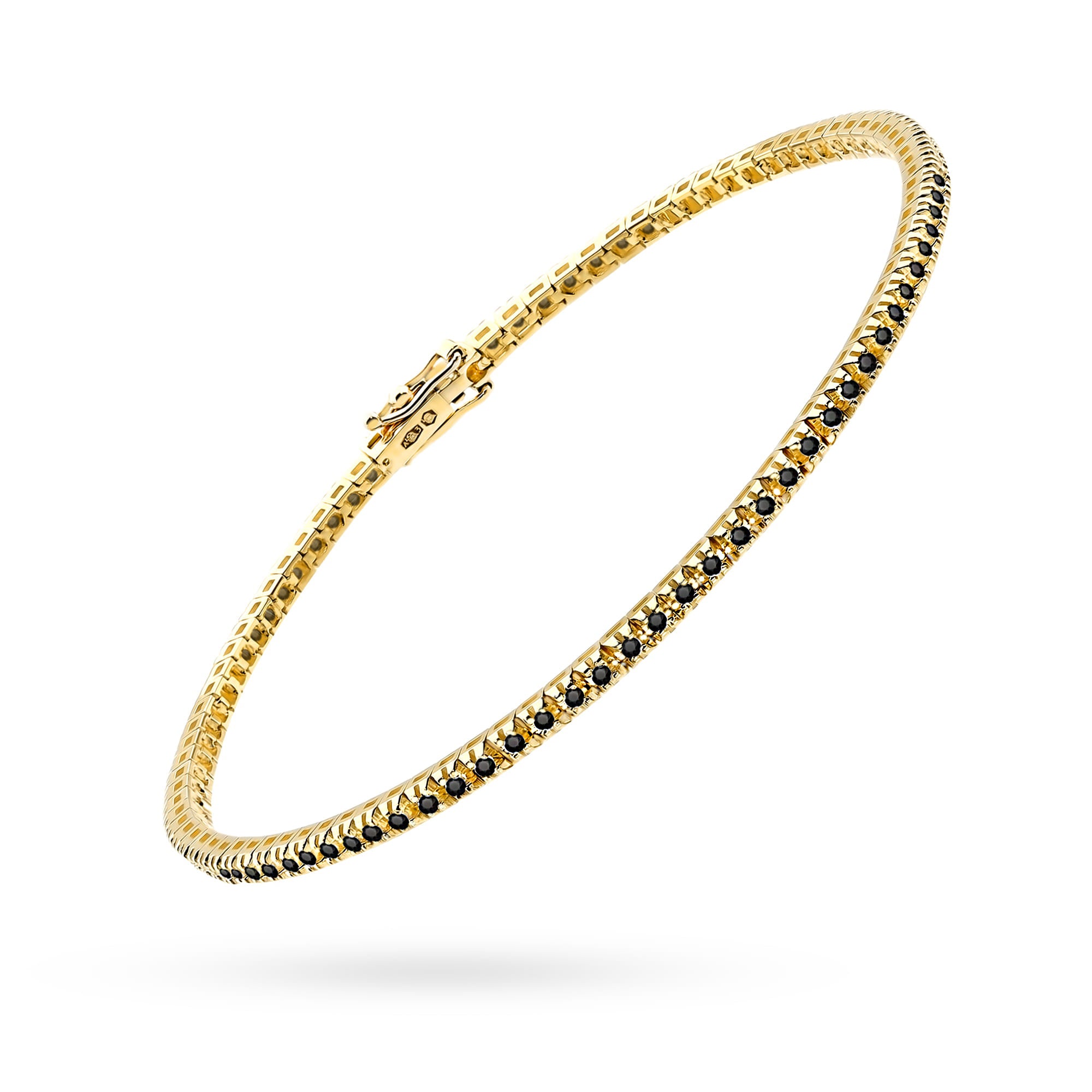 Bratara Aur 14K cu Diamante Naturale Negre 0.51 ct