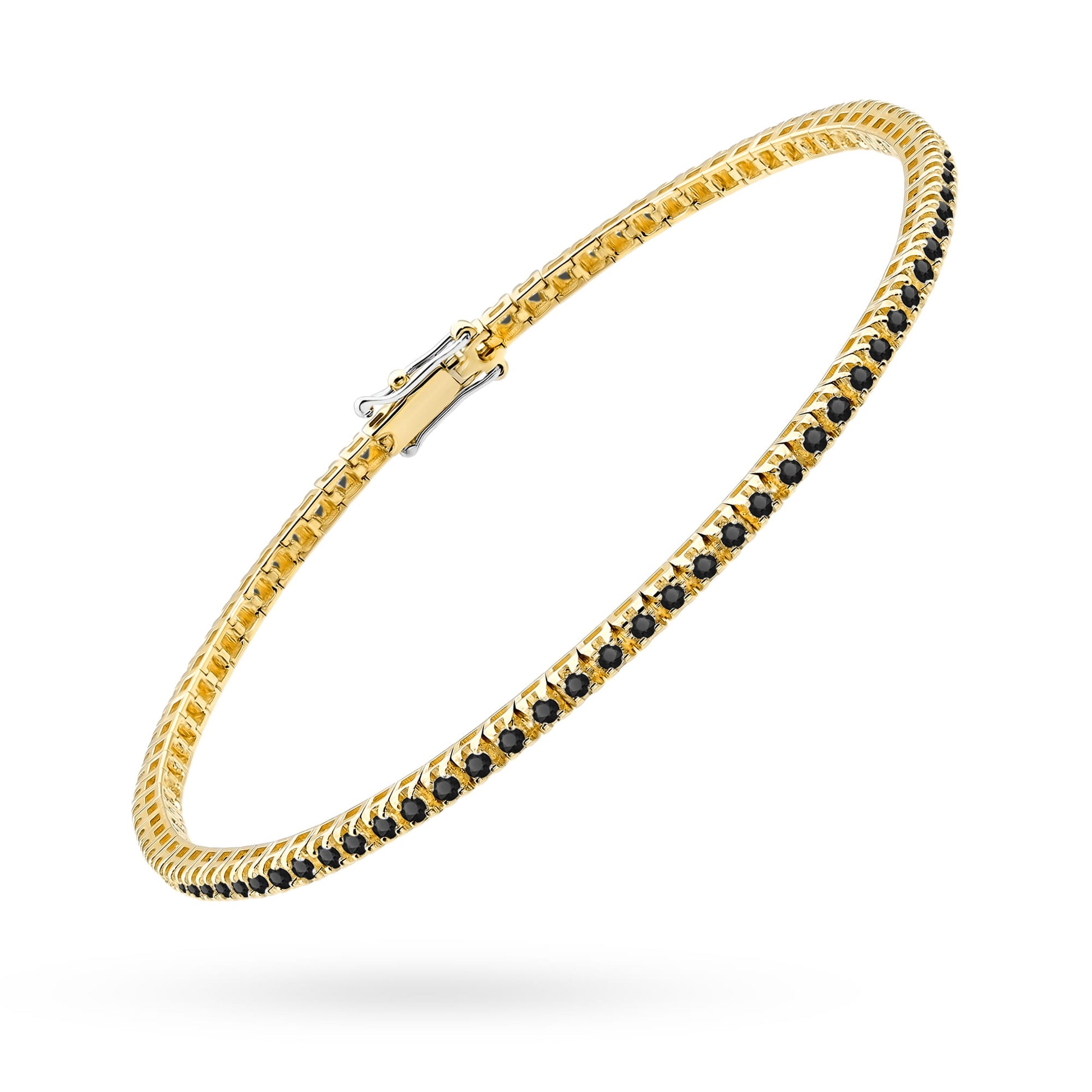 Bratara Aur 14K cu Diamante Naturale Negre 1.20 ct
