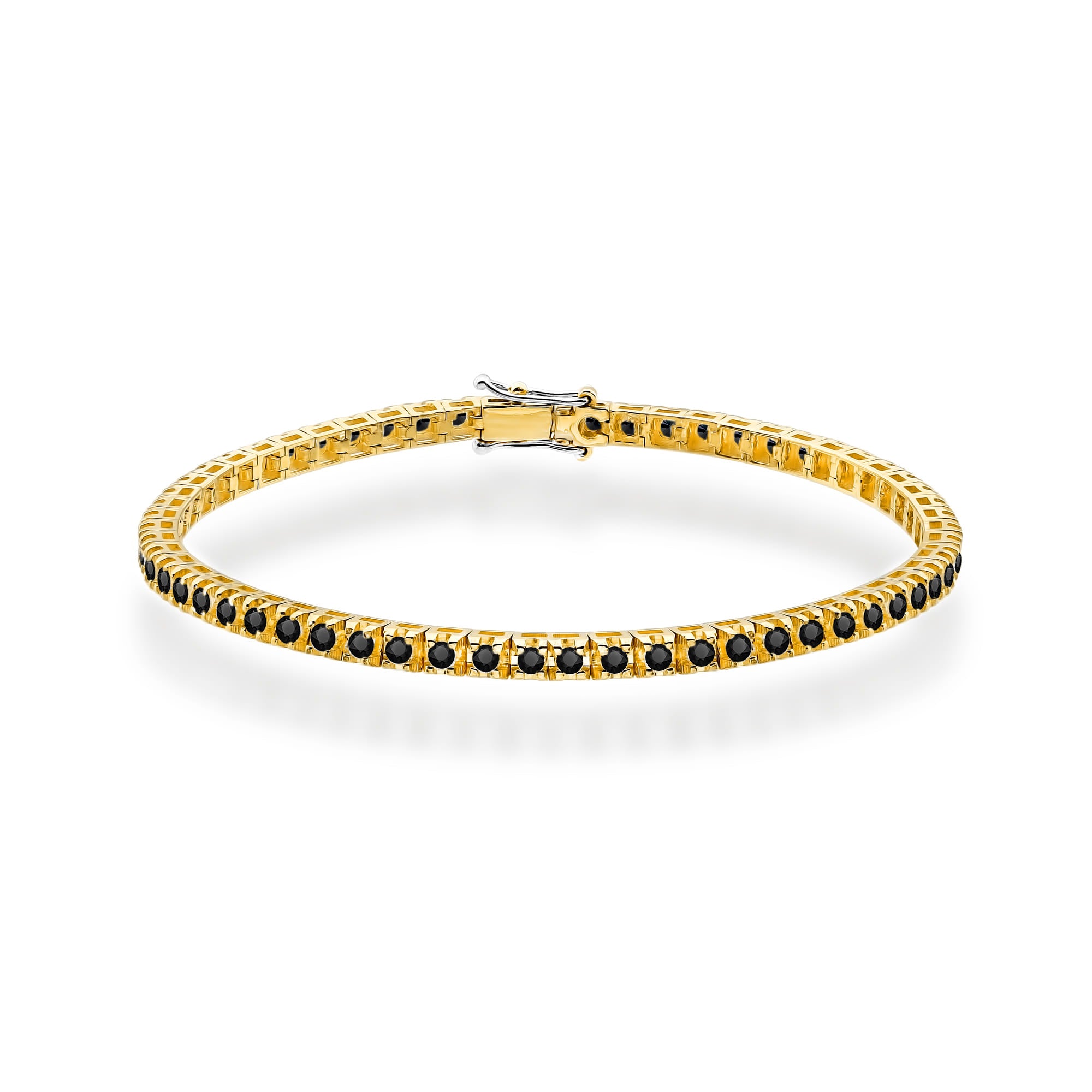 Bratara Aur 14K cu Diamante Naturale Negre 1.98 ct