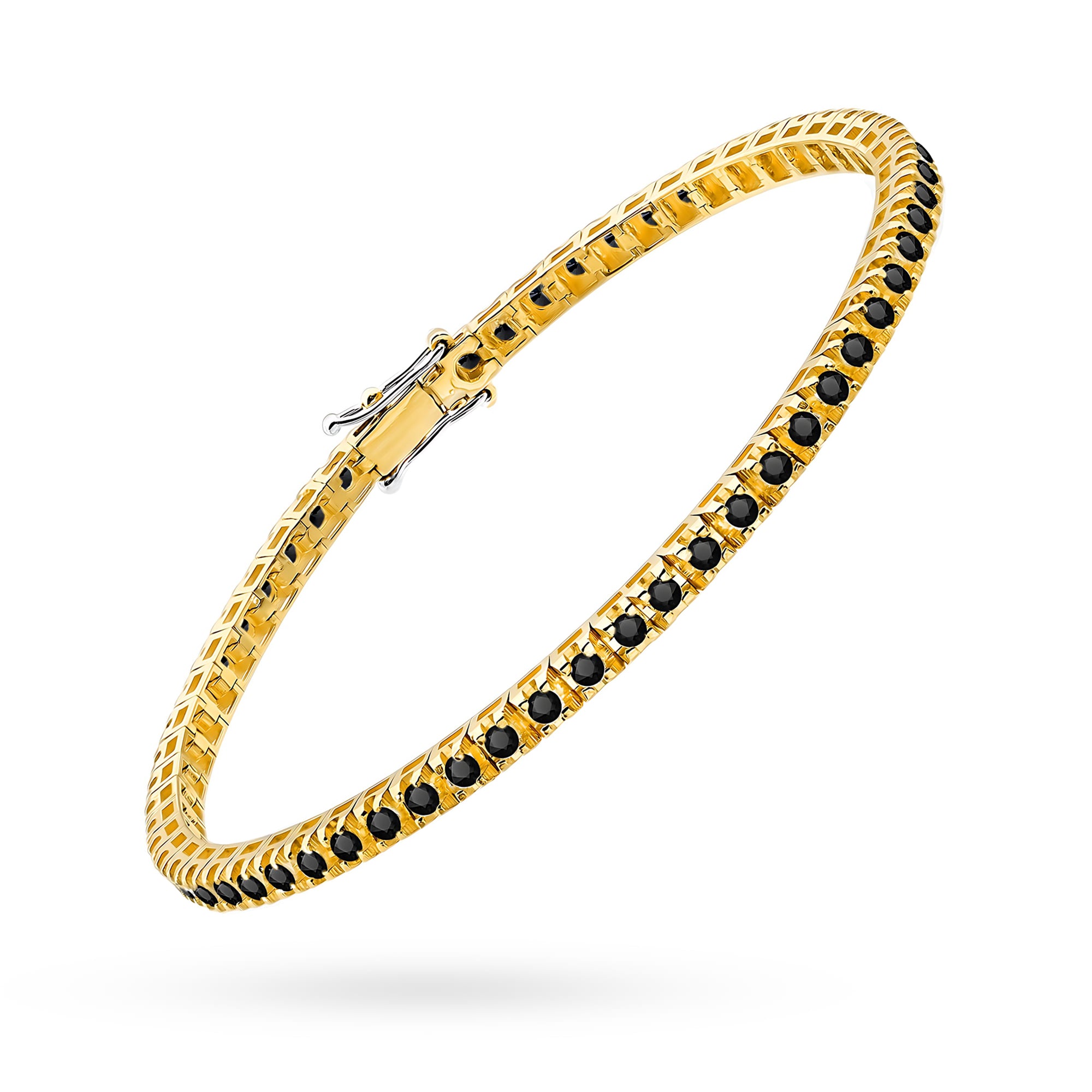 Bratara Aur 14K cu Diamante Naturale Negre 1.89 ct