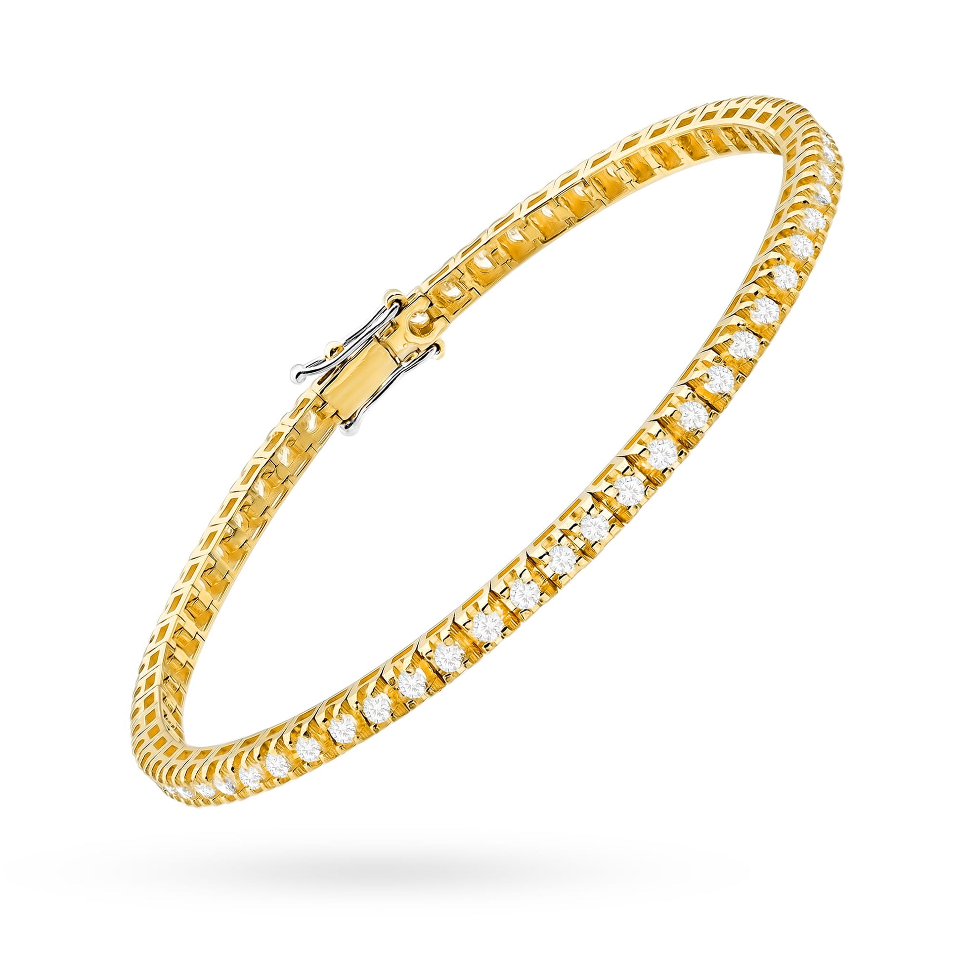 Bratara Aur 14K cu Diamante de Laborator 1.77 ct - Galben