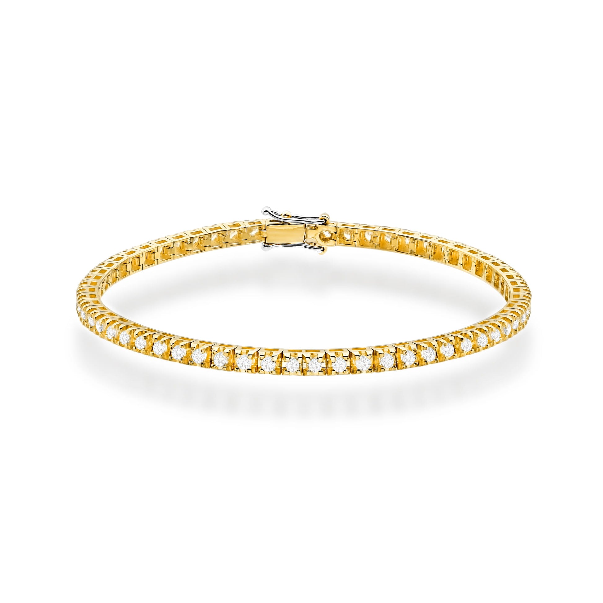 Bratara Aur 14K cu Diamante de Laborator 1.98 ct - Galben