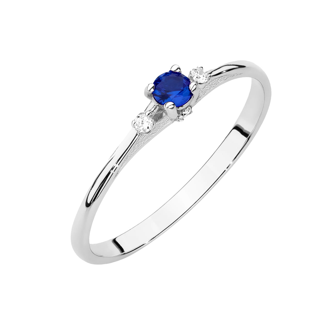 Inel Aur 14K cu Safir 0.15 ct si Diamante 0.05 ct