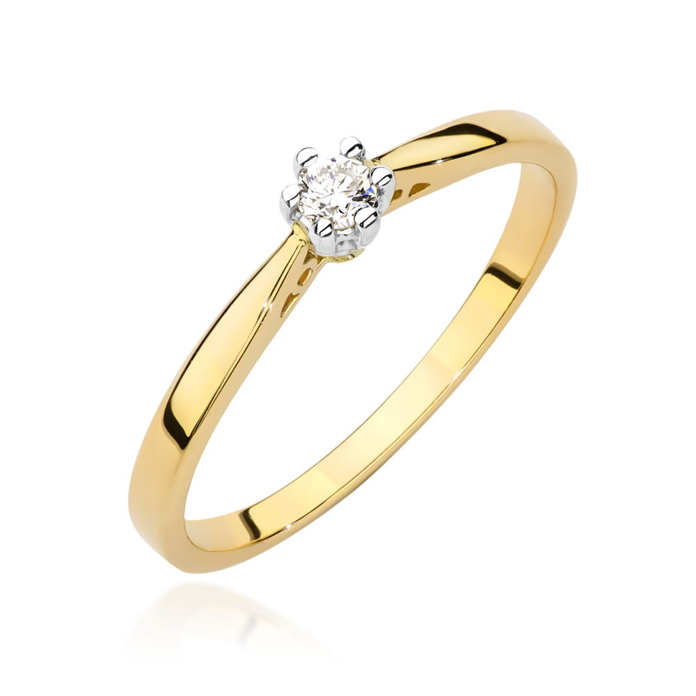 Inel Aur 14K cu Diamant 0.08 ct