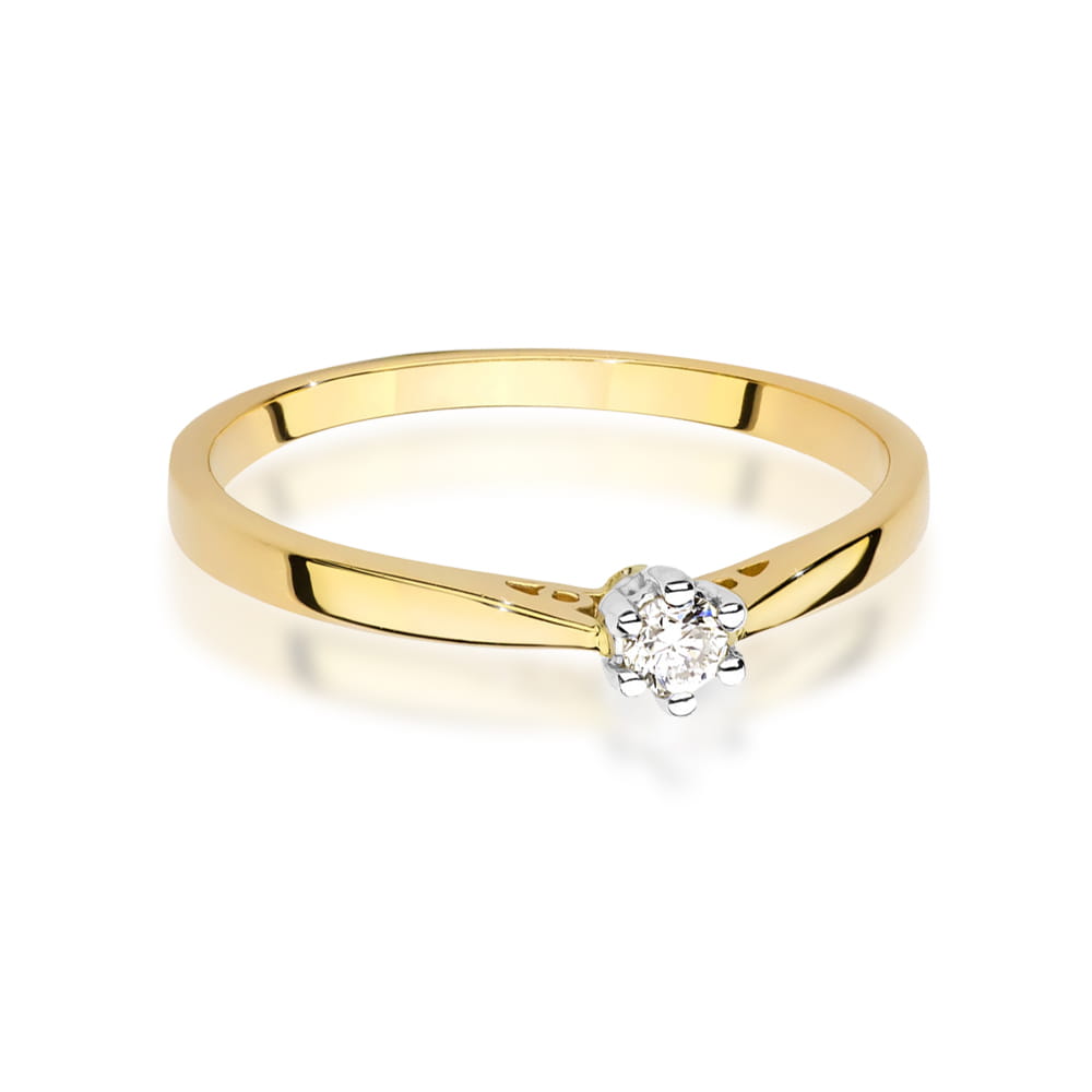 Inel Aur 14K cu Diamant 0.08 ct