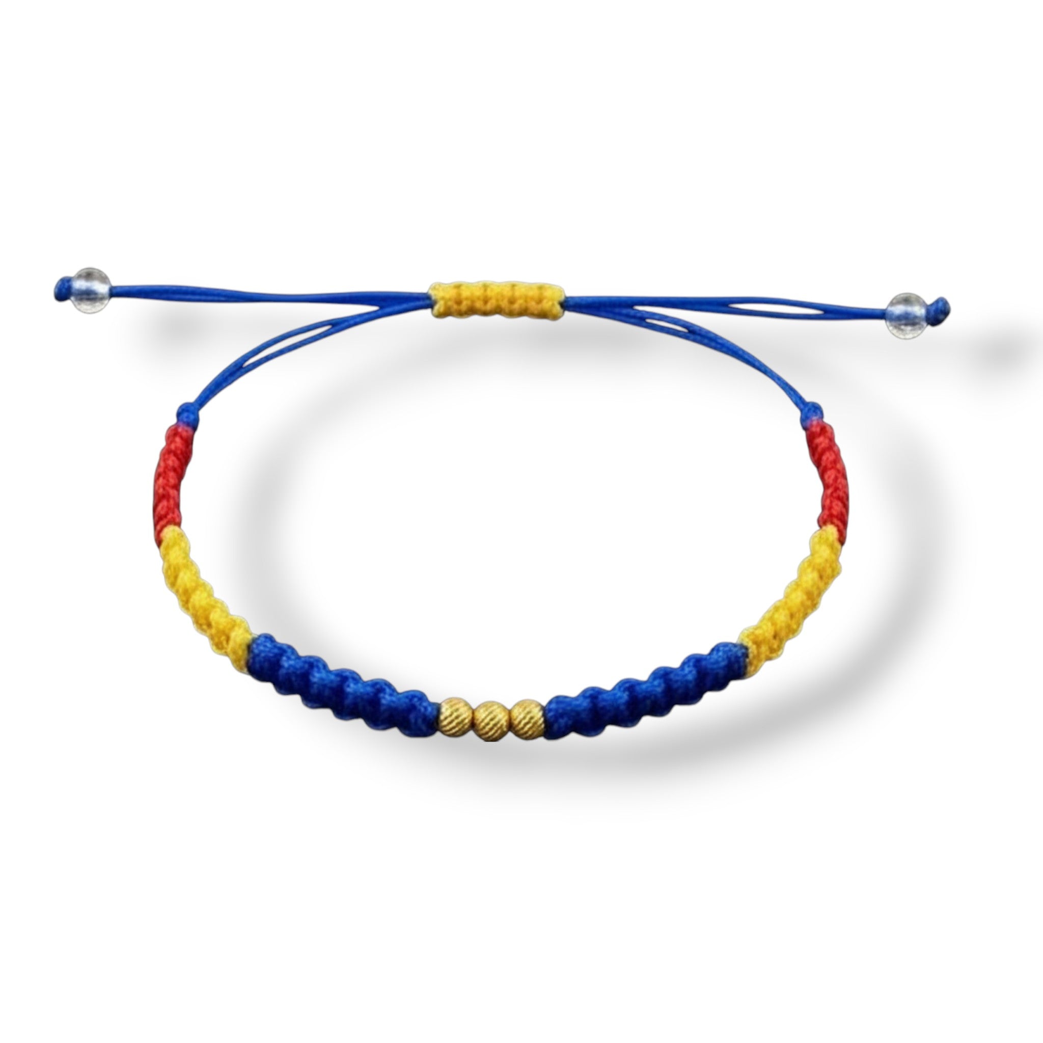 Bratara Bilute Slash Aur 8K cu Snur Tricolor