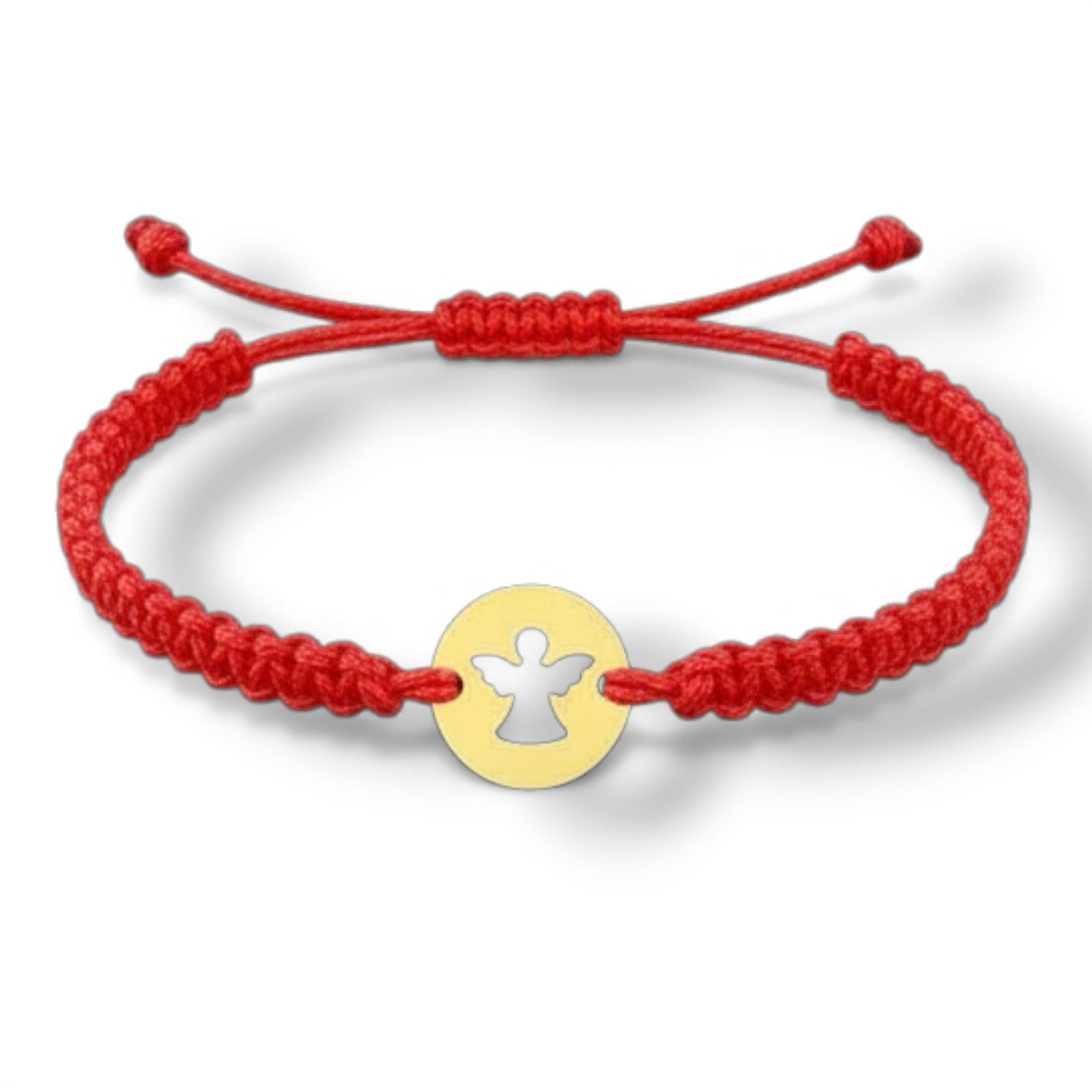 Bratara impletita cu banut Ingeras decupat - Aur 14K