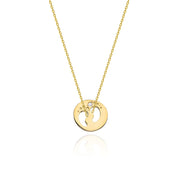 Colier Picioruse Aur 14k cu Diamante 0.005 ct - Galben