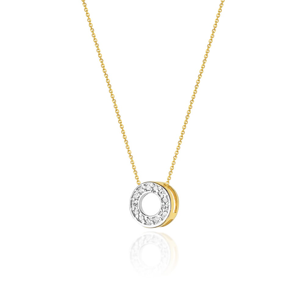 Colier Aur 14k cu Diamante 0.06 ct - Galben