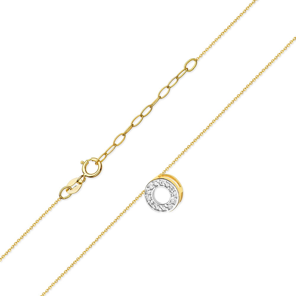 Colier Aur 14k cu Diamante 0.06 ct - Galben