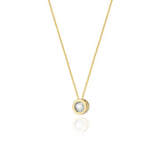 Colier Aur 14k cu Diamante 0.08 ct - Galben
