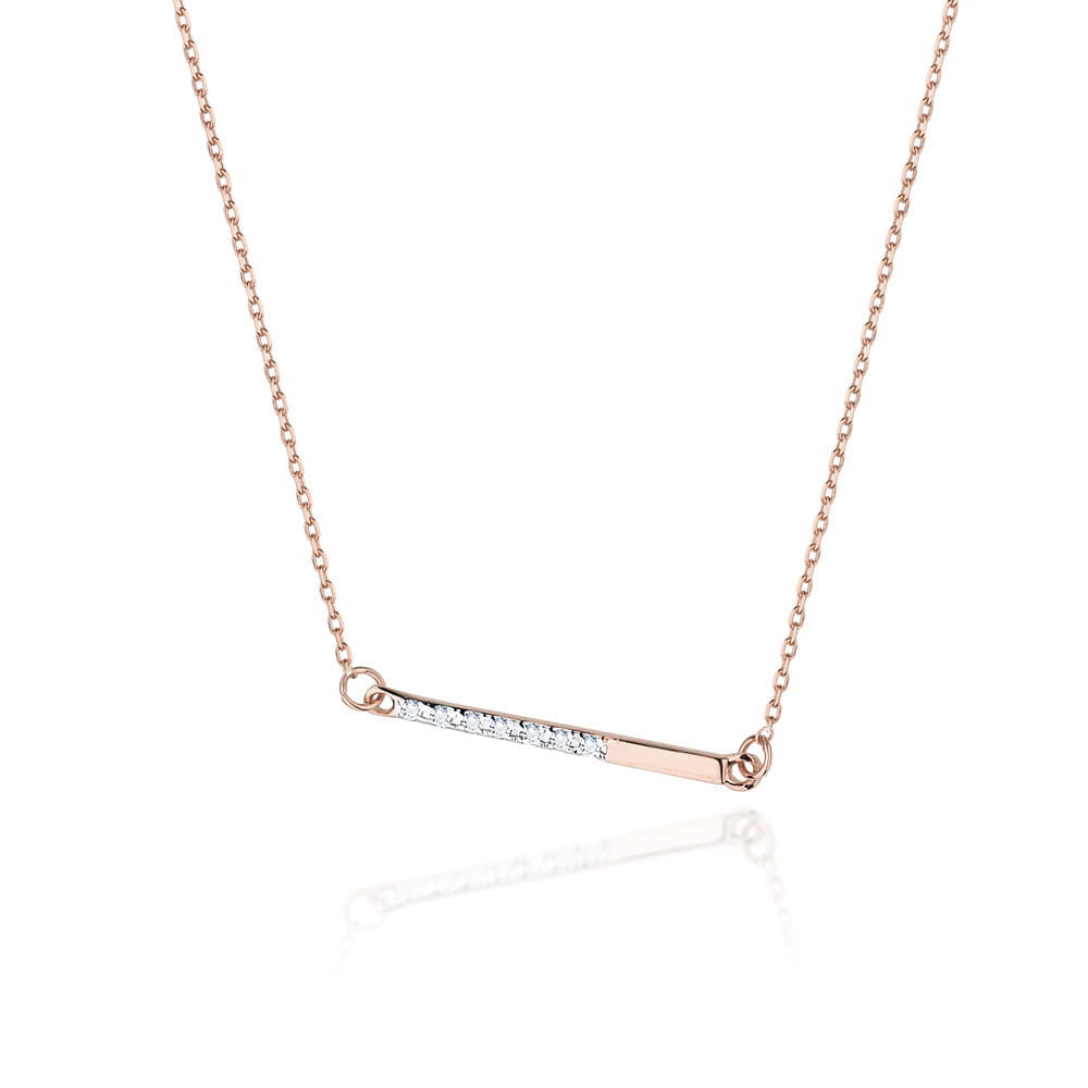 Image for Colier Aur 14 K cu Diamante 0.03 ct
