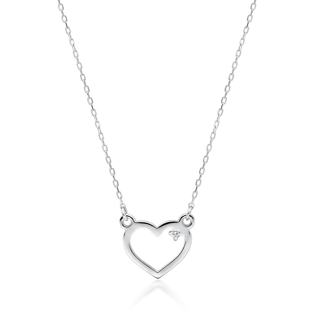 Image for Colier Inima Aur 14K cu Diamante 0.005 ct