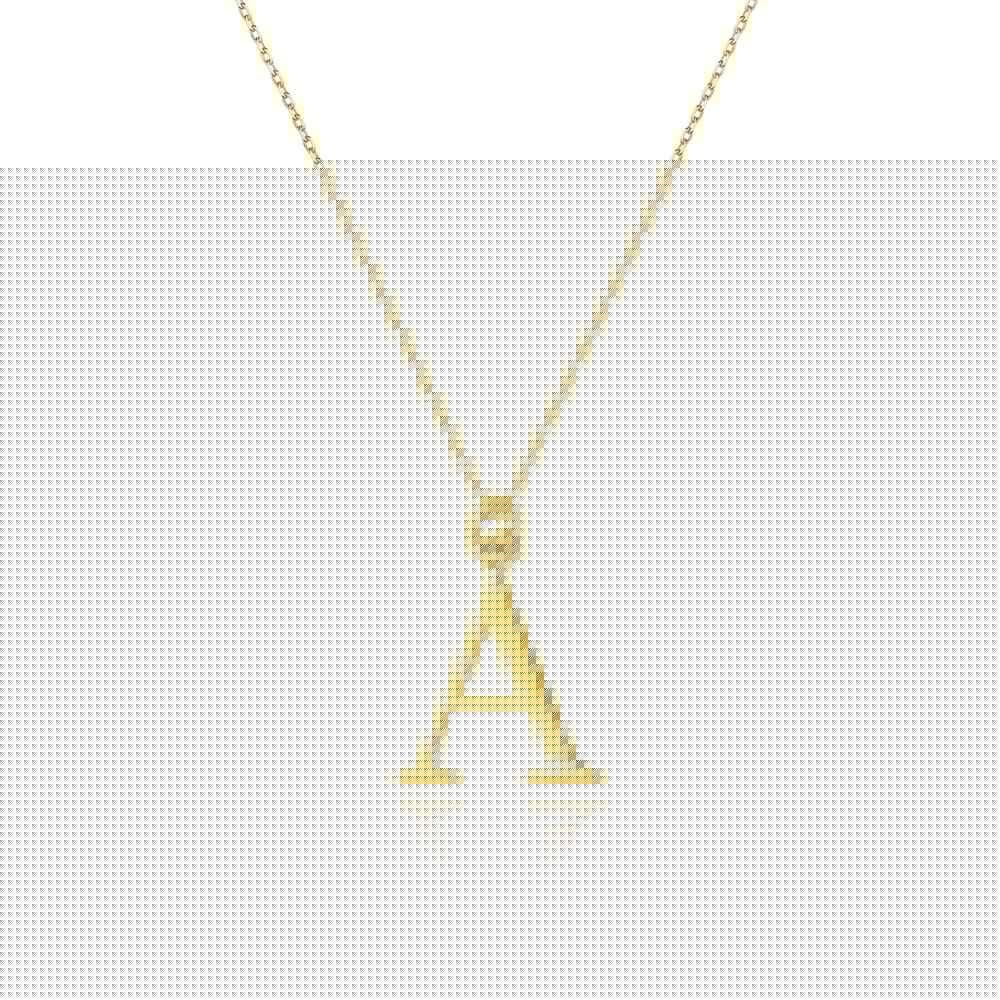 Image for Colier cu pandantiv litera A din Aur 14K cu Diamant 0.005 ct