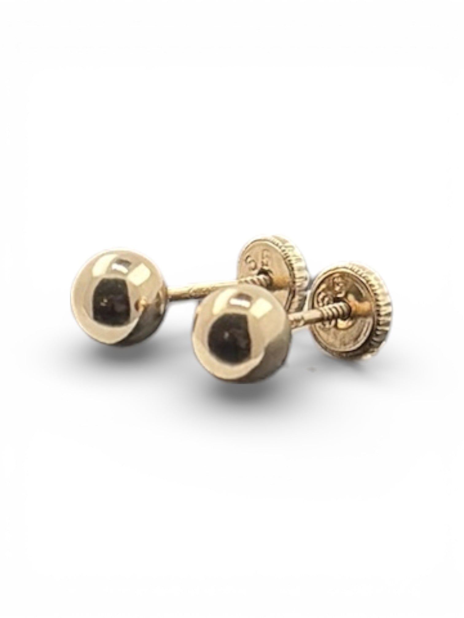 Cercei Aur 14K bilute 5mm , Filet cu Protectie