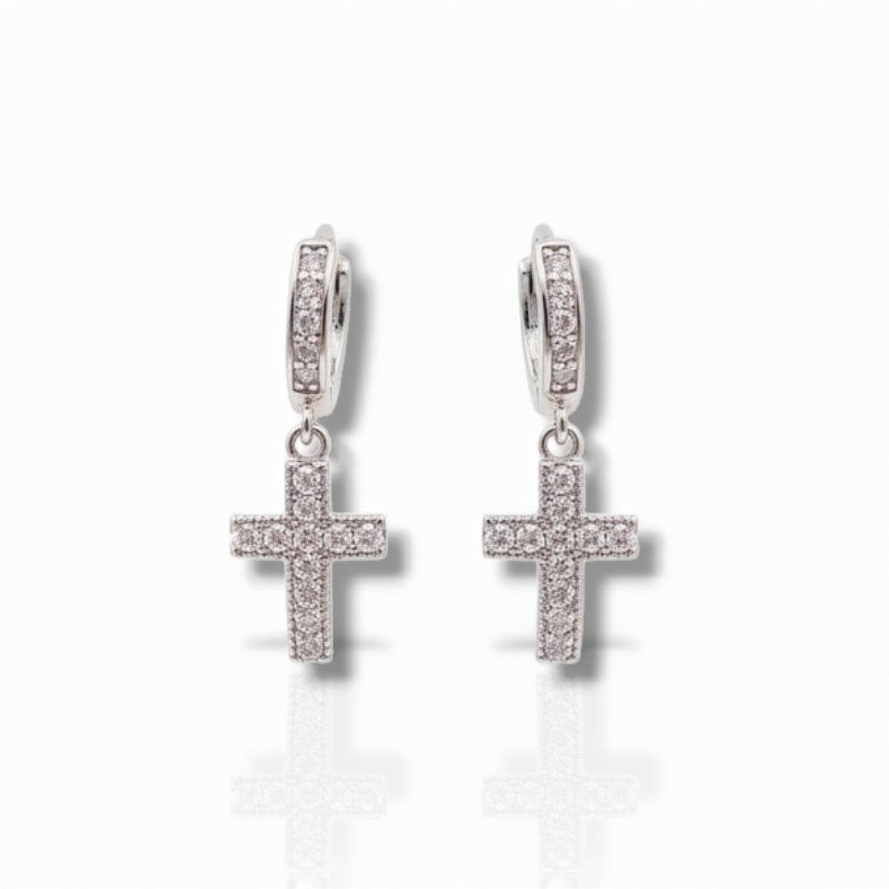 Cercei Argint 925 - Cruciulita cu Zirconii