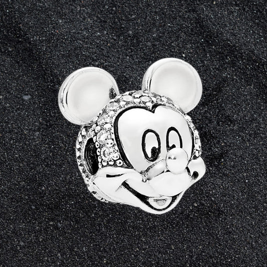 Talisman Argint 925 rodiat Mickey Mouse Simulated Diamond