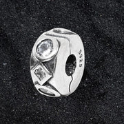 Talisman Argint 925 rodiat Clips cu zirconiu