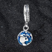 Talisman Argint 925 rodiat Globul pamantesc