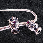 Talisman Argint 925 rodiat Carusel Simulated Diamond
