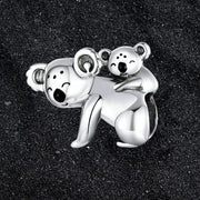 Talisman Argint 925 rodiat Coala Familly Simulated Diamond