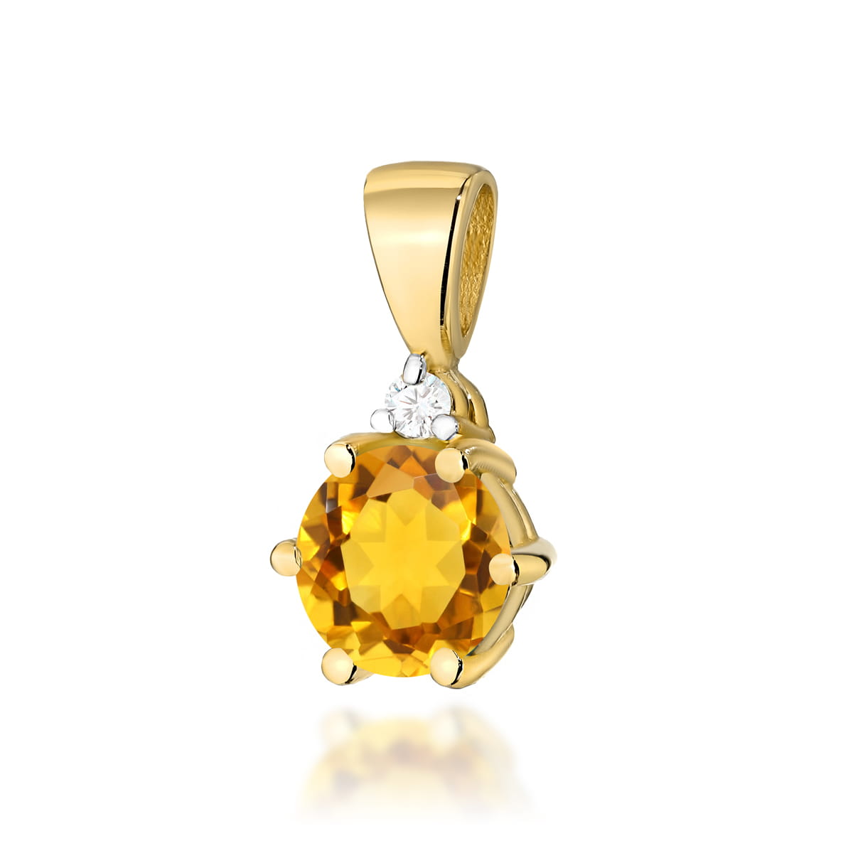 Pandantiv Aur 14K cu Citrine 0.50 ct