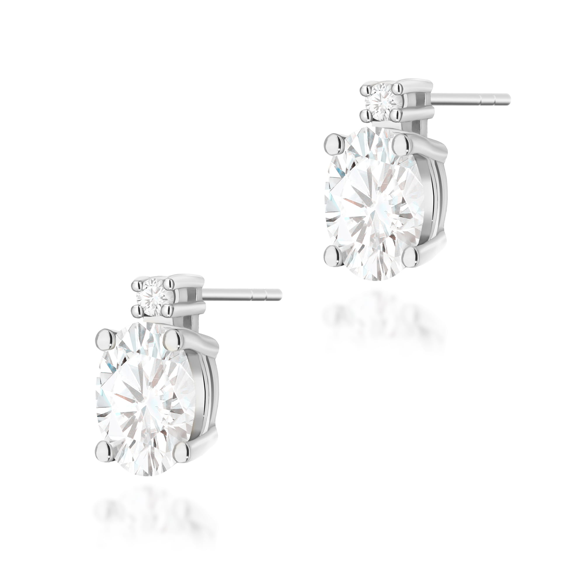 Cercei Aur 14K Cu Diamante Laborator K0001 Ovali