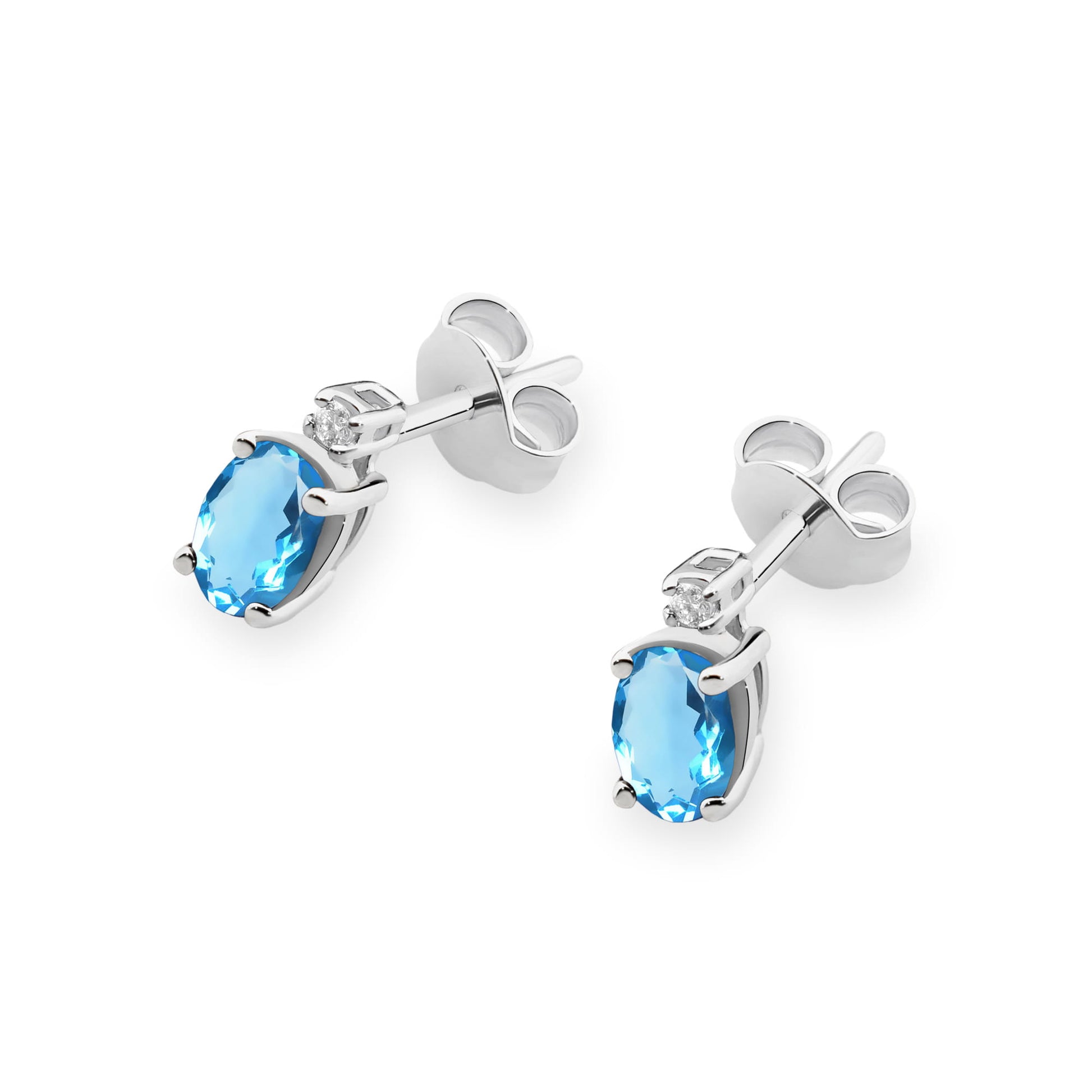 Cercei Aur 14K KO001 Topaz 2 x 0.50ct