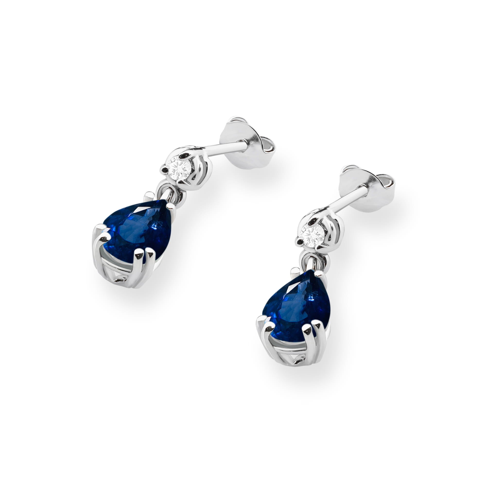 Cercei Aur 14K K0006 Safir 2 x 0.60ct