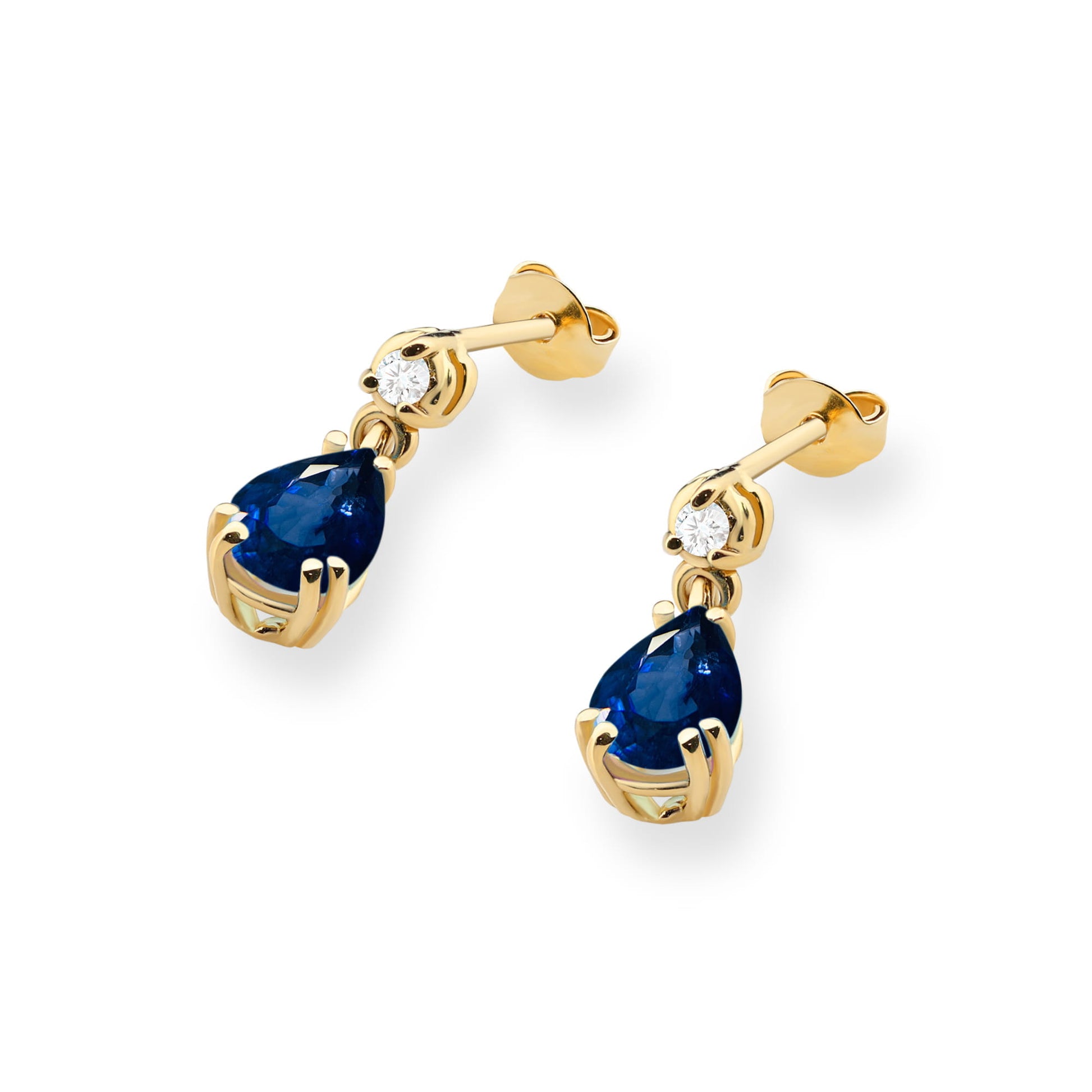 Cercei Aur 14K K0006 Safir 2 x 0.60ct