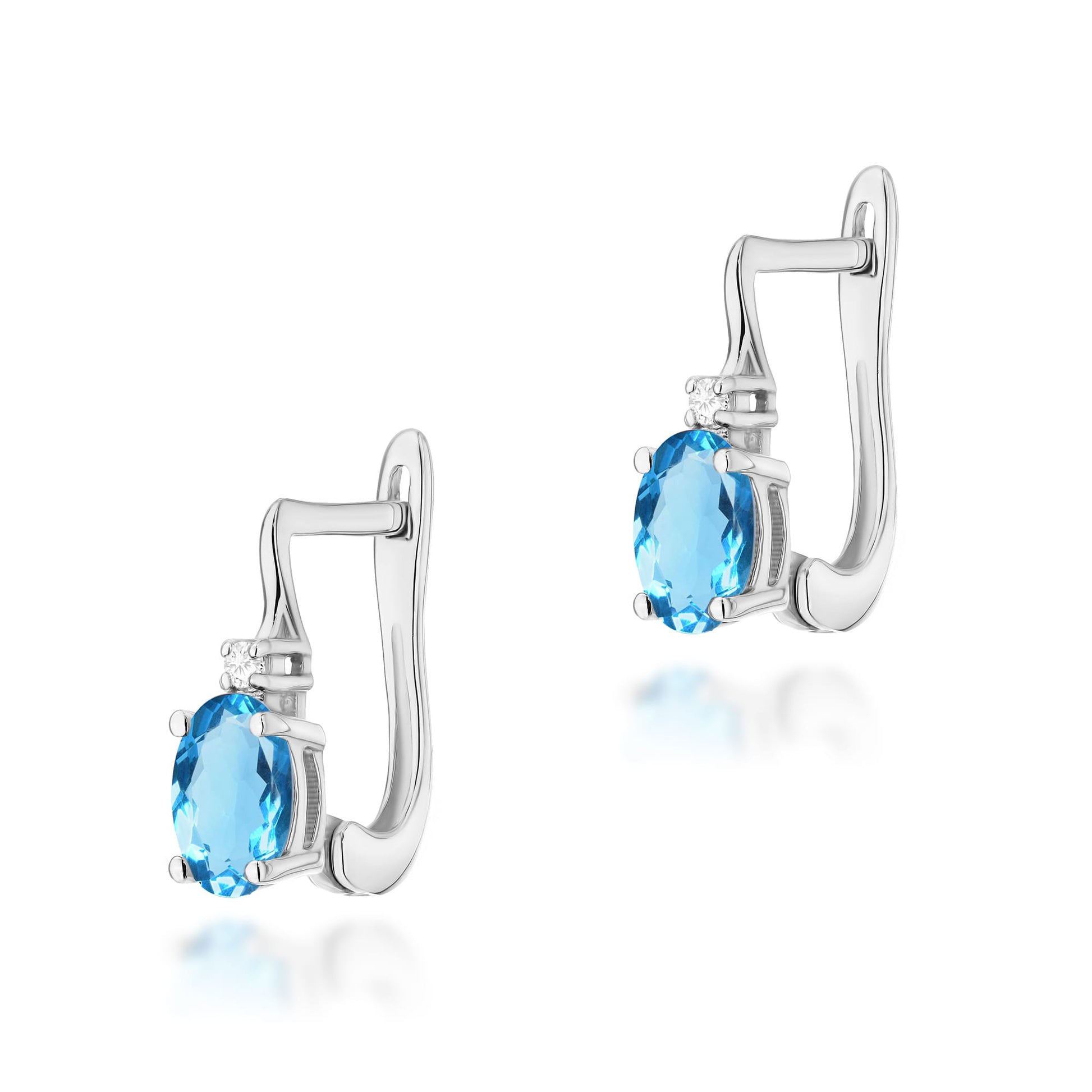 Cercei Aur 14K K0011 Topaz 2 x 0.50ct