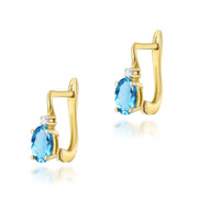 Cercei Aur 14K K0011 Topaz 2 x 0.50ct