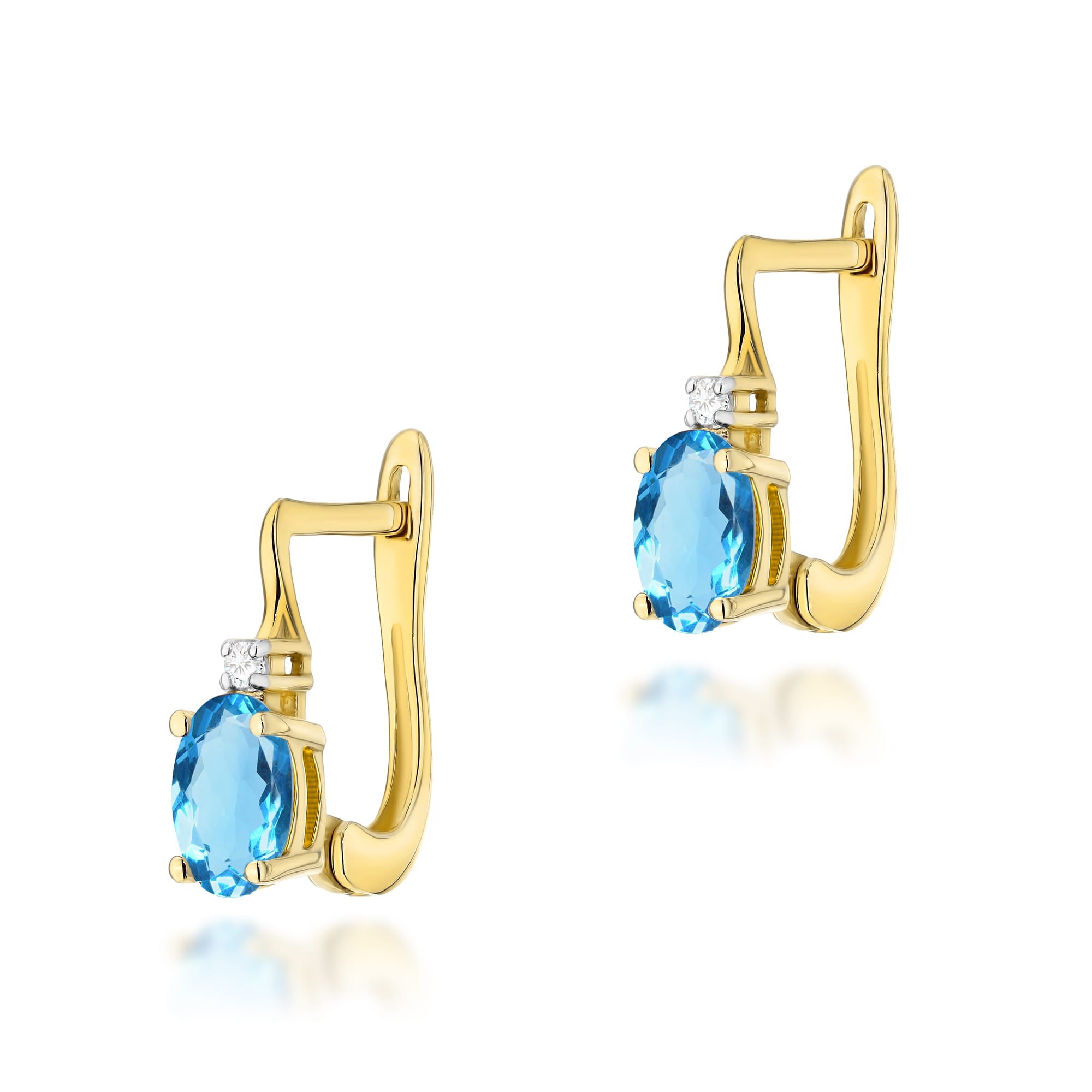 Cercei Aur 14K K0011 Topaz 2 x 0.50ct