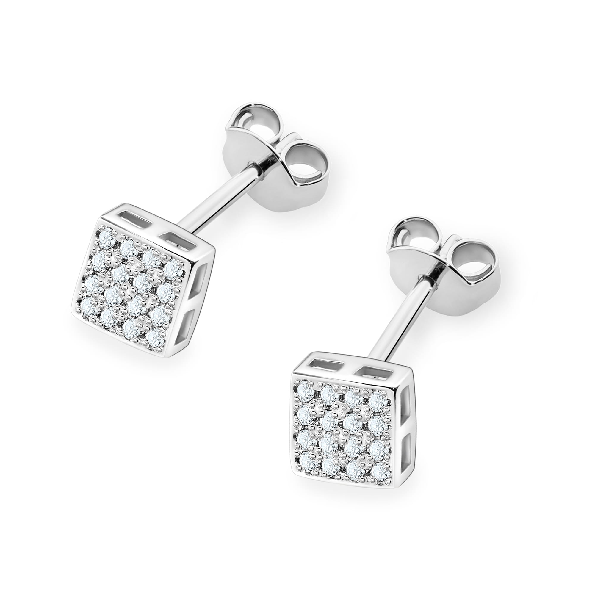 Cercei Aur 14K cu Diamante Naturale 0.16 ct