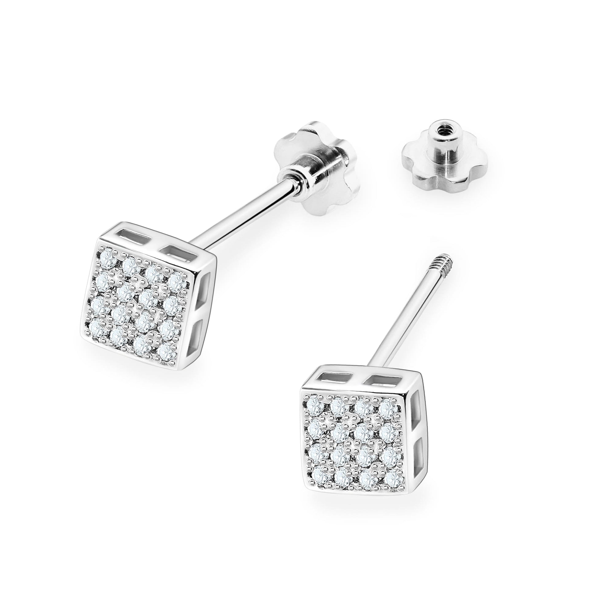 Cercei Aur 14K cu Diamante Naturale Naturale 0.16 ct