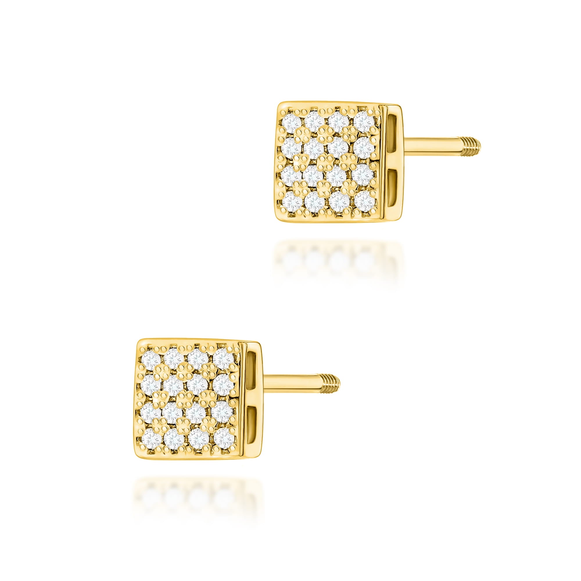 Cercei Aur 14K cu Diamante Naturale Naturale 0.16 ct