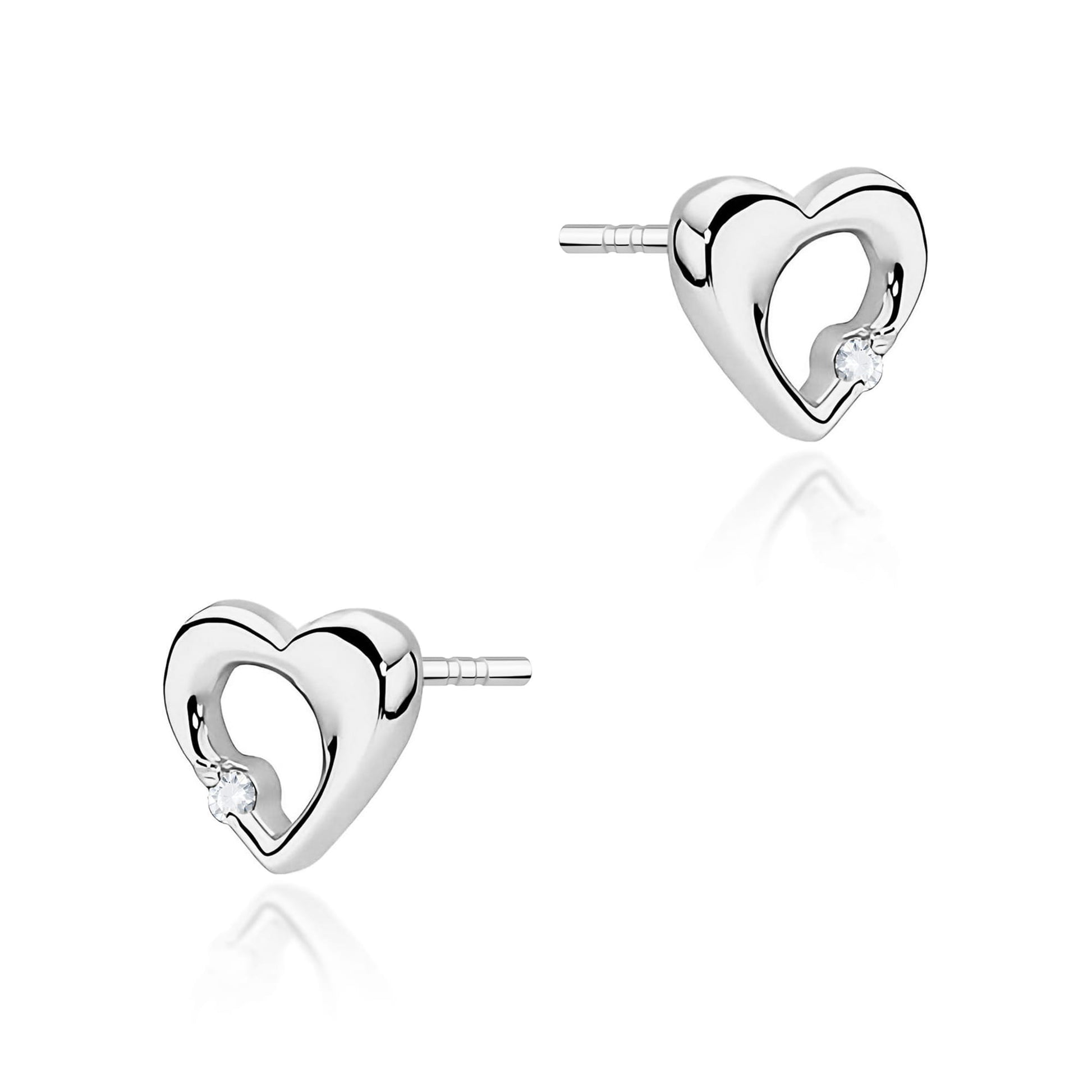 Cercei Aur 14K cu Diamant Natural 0.02 ct