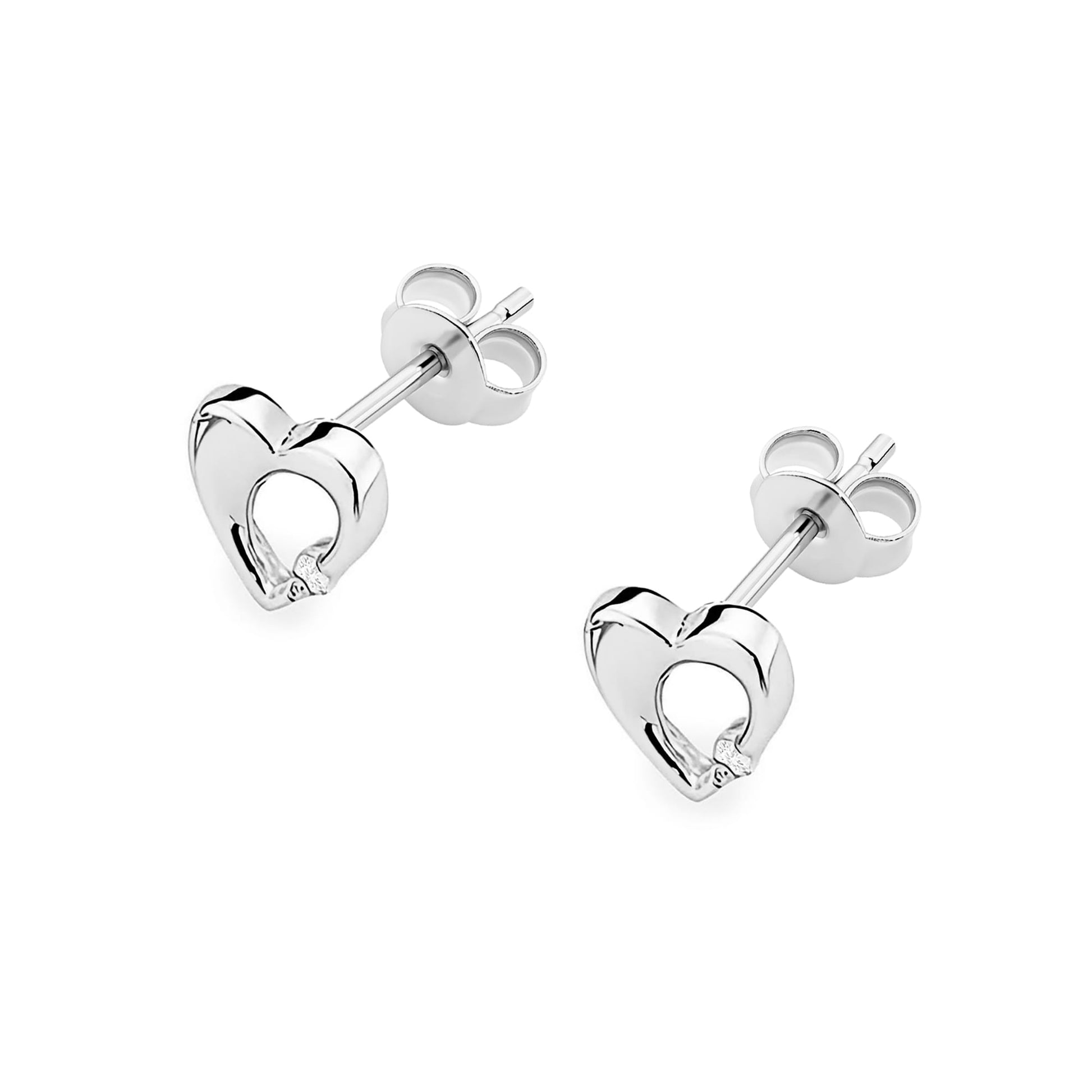 Cercei Aur 14K cu Diamant Natural 0.02 ct