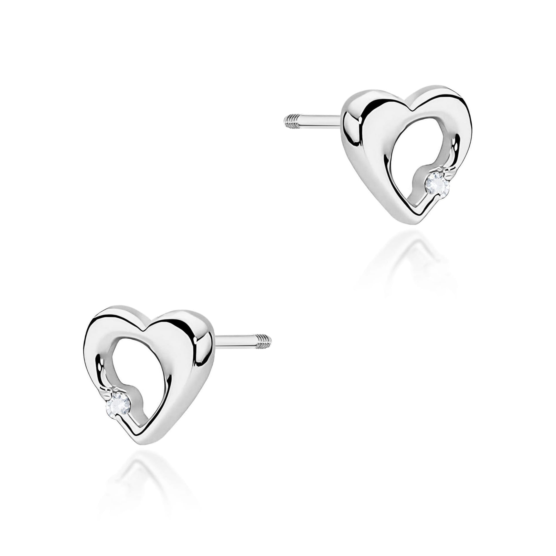 Cercei Aur 14K Diamant 2 x 0.0086ct Rotund Stud