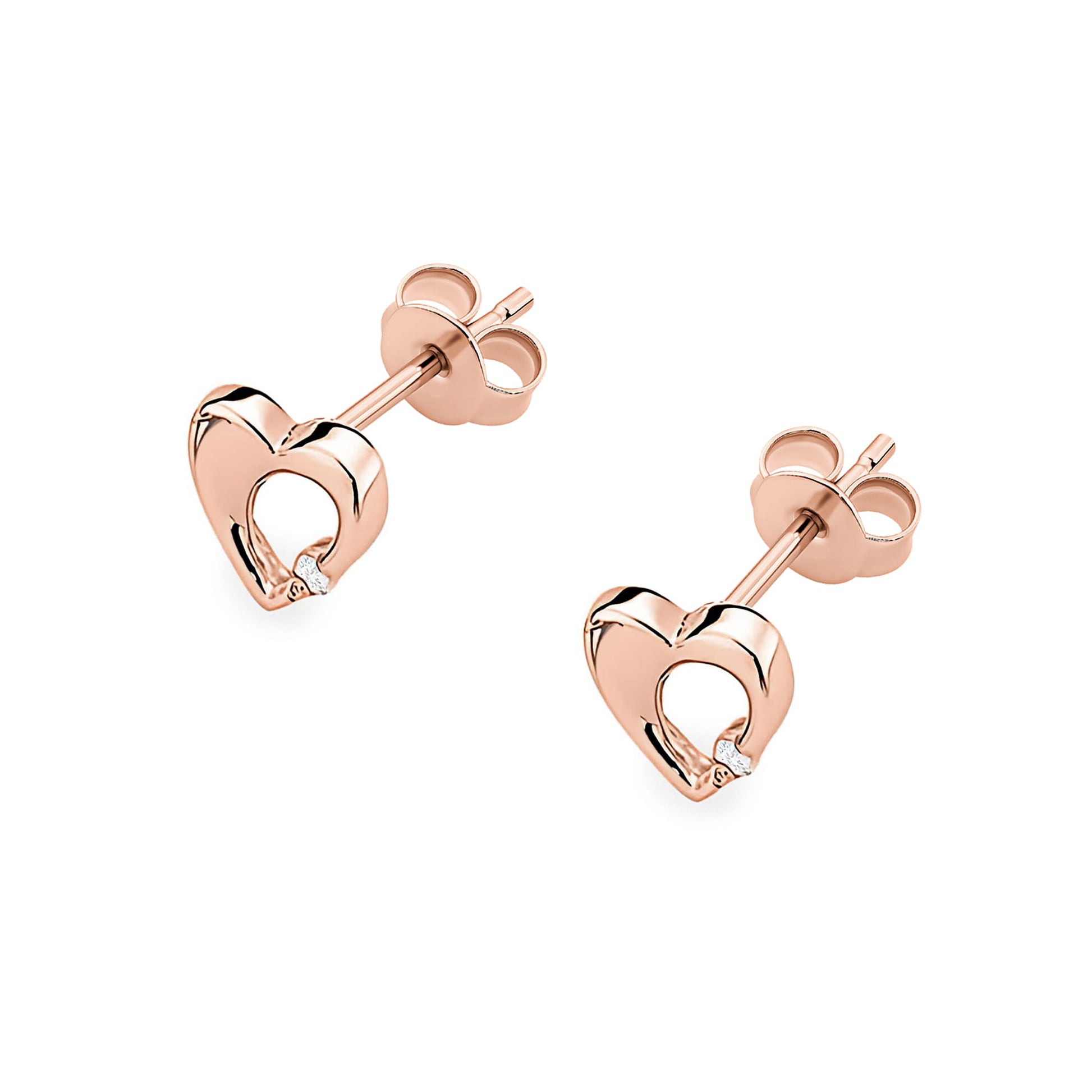 Cercei Aur 14K cu Diamant Natural 0.02 ct