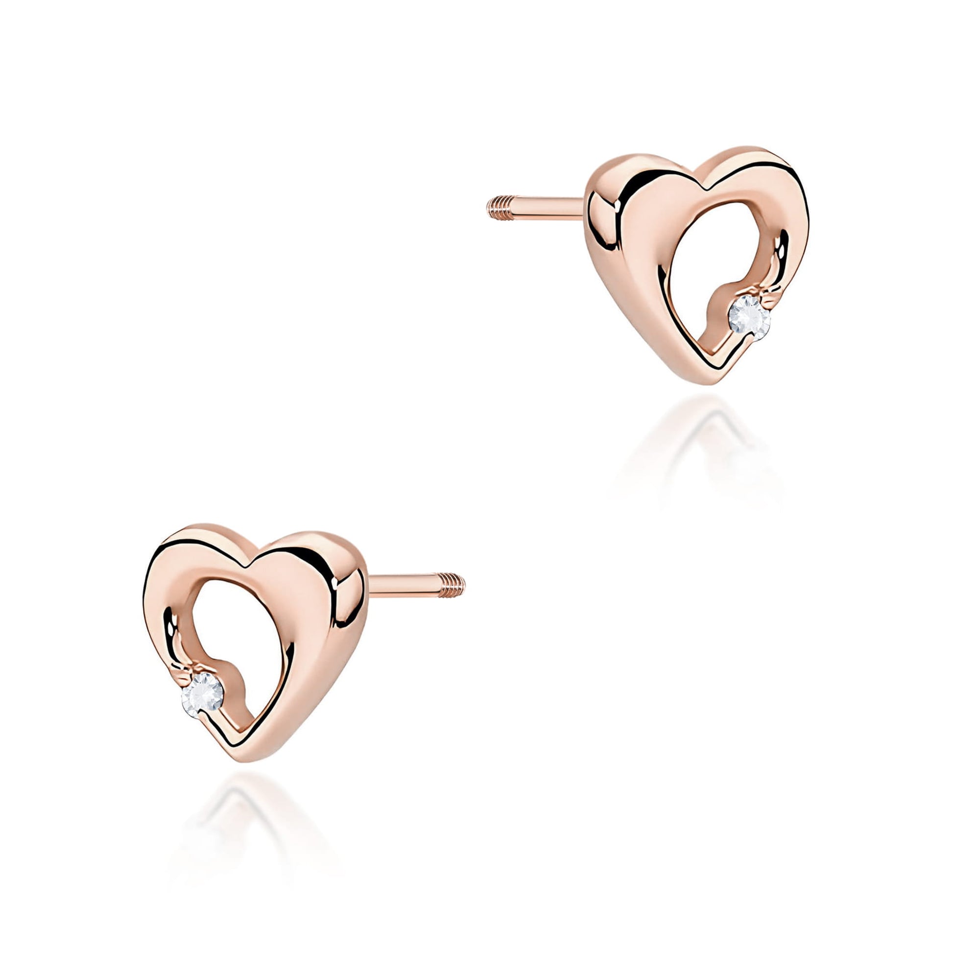 Cercei Aur 14K Diamant 2 x 0.0086ct Rotund Stud