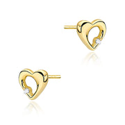 Cercei Aur 14K cu Diamant Natural 0.02 ct