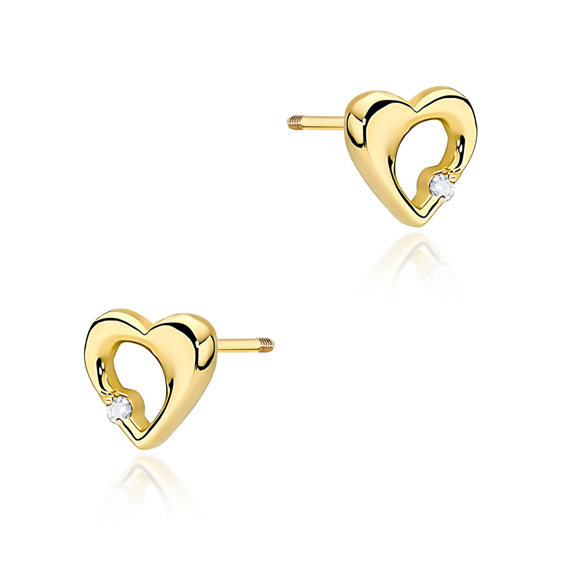 Cercei Aur 14K Diamant 2 x 0.0086ct Rotund Stud