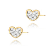Cercei Aur 14K cu Diamante Naturale 0.17 ct Filet cu Protectie