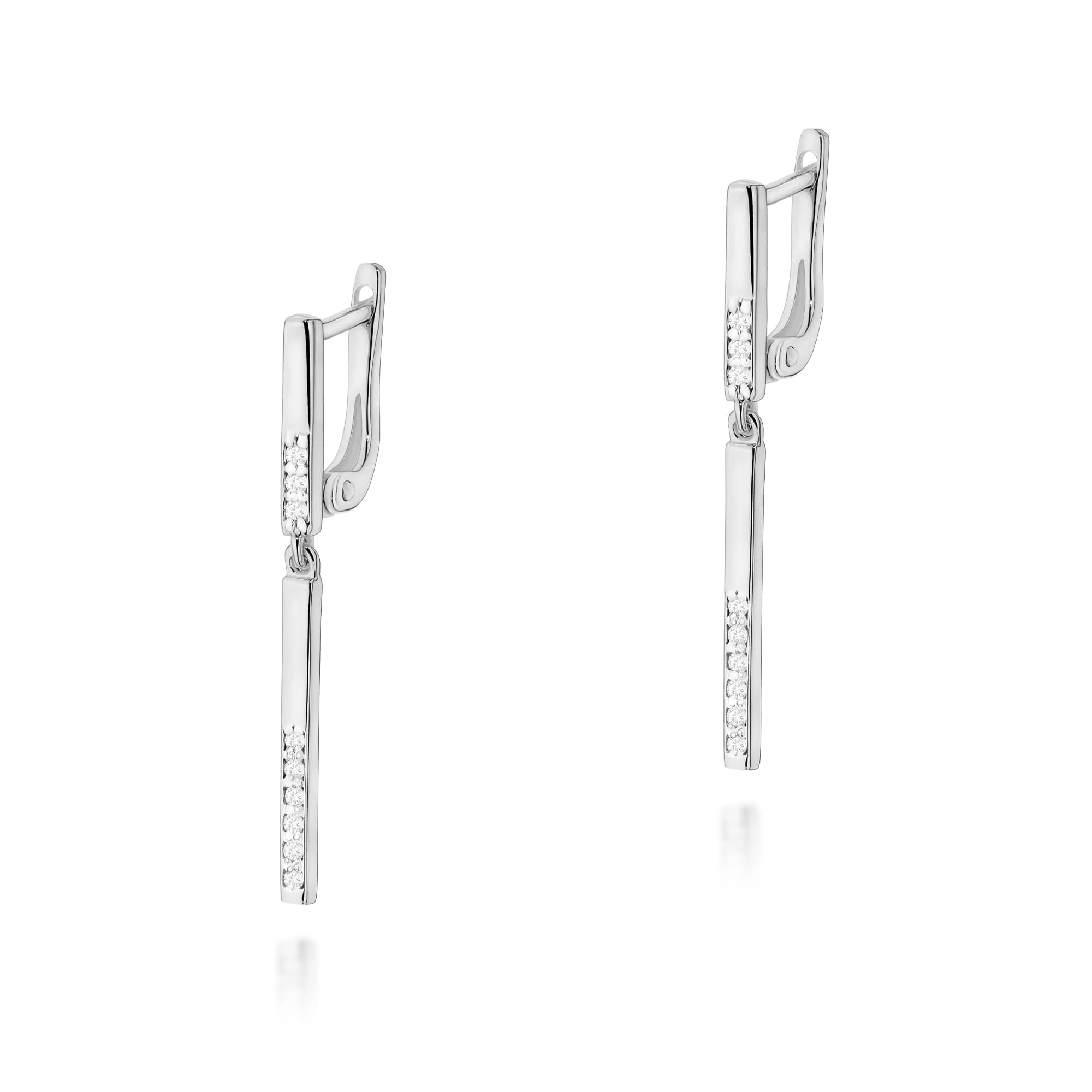 Cercei Aur 14K cu Diamante Naturale 0.09 ct