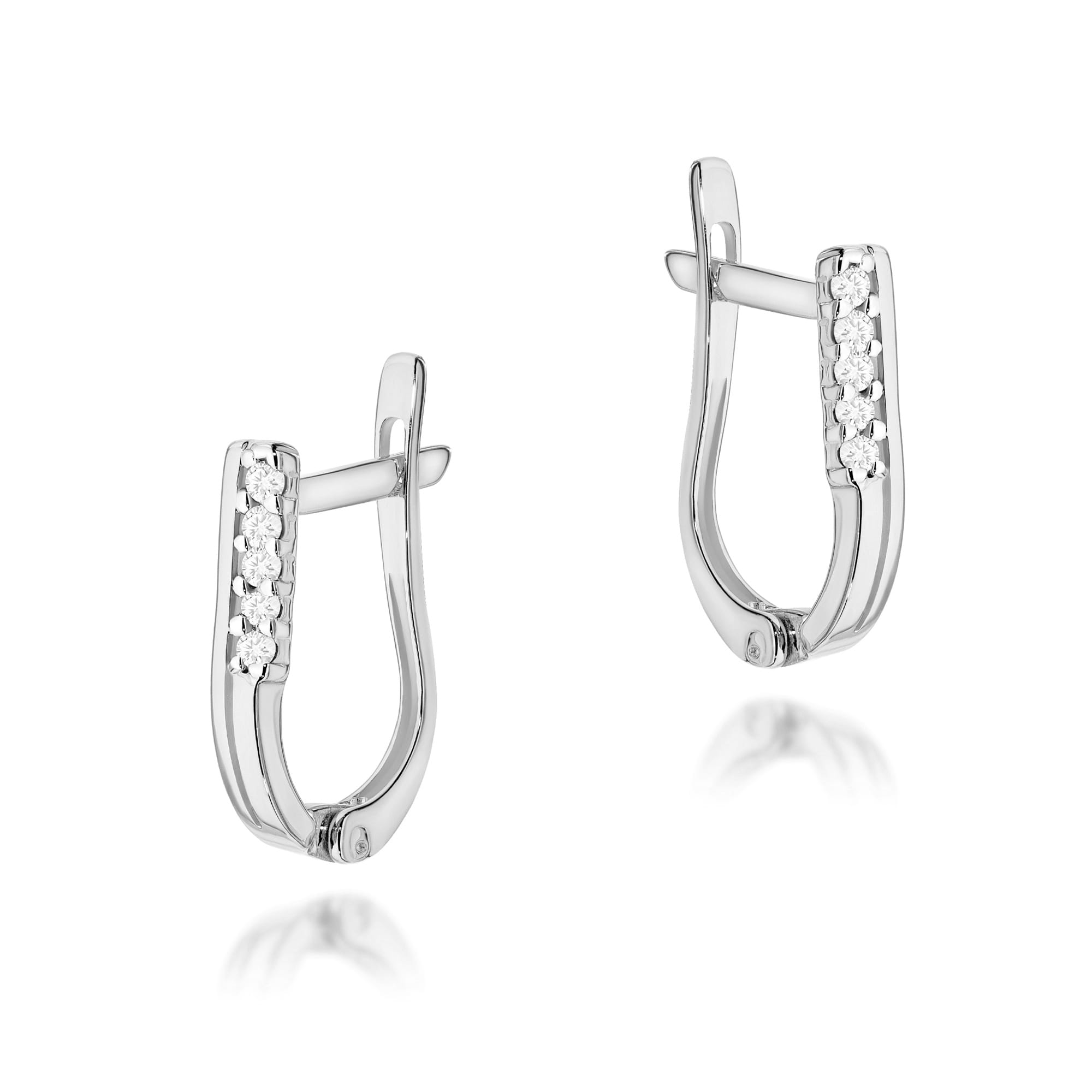 Cercei Aur 14K cu Diamante Naturale 0.145 ct