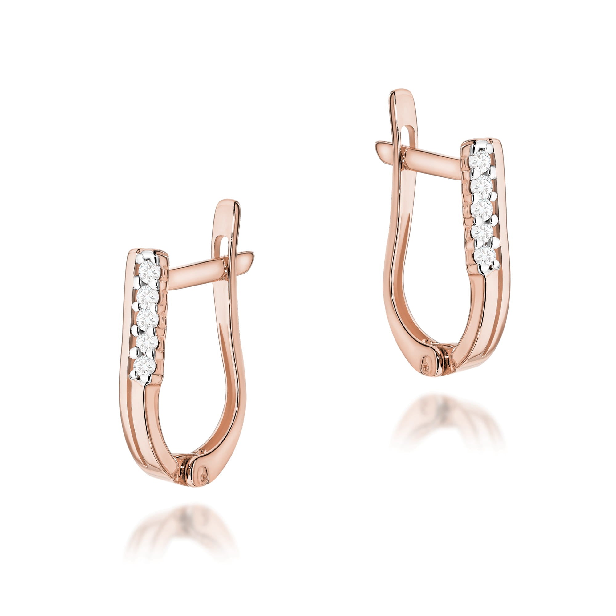 Cercei Aur 14K cu Diamante Naturale 0.145 ct