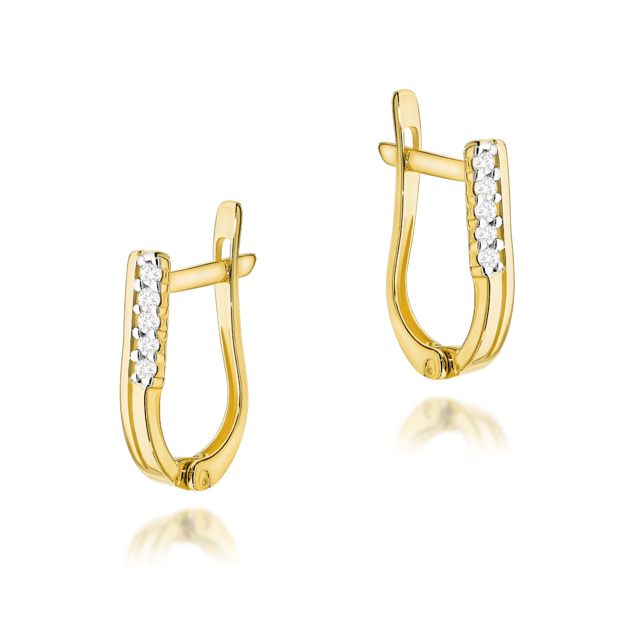 Cercei Aur 14K cu Diamante Naturale 0.145 ct